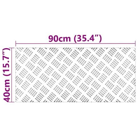 Dischi Quadrati 2 pcs Argento 90 x 40 cm Alluminio - Foto 8