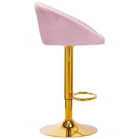 sgabello da bar QS-B16G velluto rosa - Foto 4
