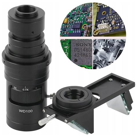 Mikroscopio Digitale Hdmi Vga Usb Zoom Wd100 - Zoom Continuo 0,7x-5x, Modulo 3d Rotante, Montaggio C-mount, Alta Risoluzione Fhd - Foto 1