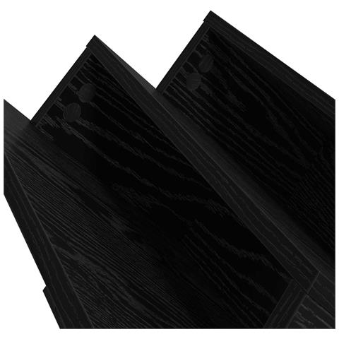 Scaffale per riviste Rovere Nero 65 x 53 x 28,5 cm - Foto 9