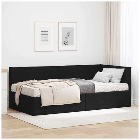 Struttura Letto Angolare con Materasso 2 pcs Verde Velluto - Foto 2