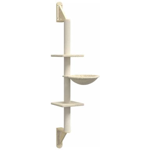 Albero per Gatti con Tiragraffi a Parete Crema 142,5 cm - Foto 1