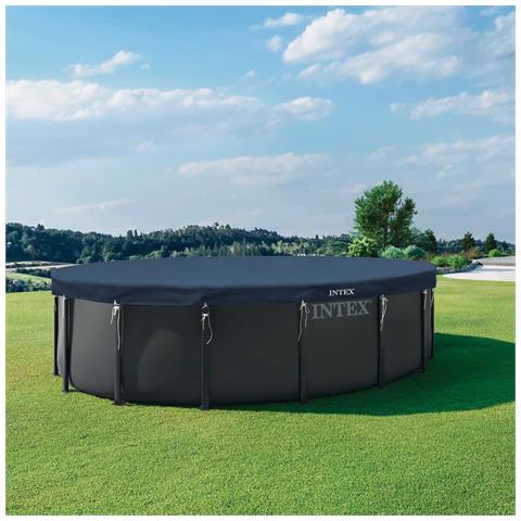 Copertura per piscina Ø488 x 20 cm Rotondo PVC e PET - Foto 2