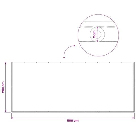 Schermo di Privacy per Balcone 200 x 500 cm - Foto 6