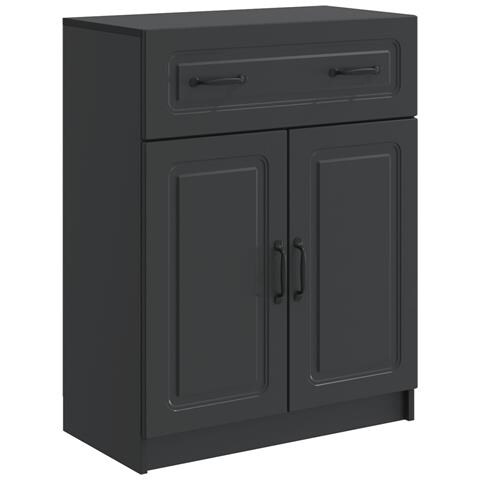 Credenza Nero 66 x 34,5 x 87 cm Legno ingegnerizzato - Foto 1