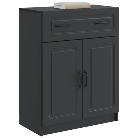 Credenza Nero 66 x 34,5 x 87 cm Legno ingegnerizzato - Foto 2