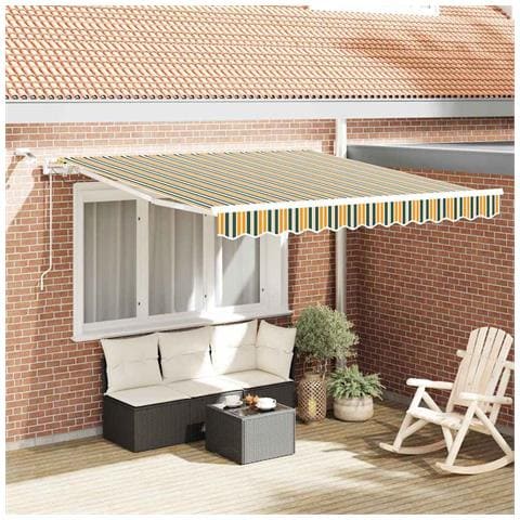 Tenda retrattile Verde e Giallo 300 x 250 cm Poliestere - Foto 2