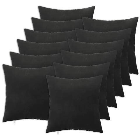 Cuscino con cuscino HEERLEN 12 pz Nero Velluto - Foto 1