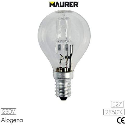 Lampadina alogena chiara luce calda 2850K E27 W42 V230 - Foto 2