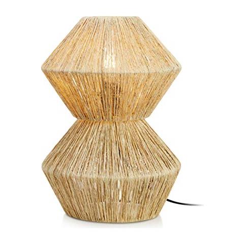 Straw - Lampada Da Tavolo In Rattan, Design Universale - Foto 2