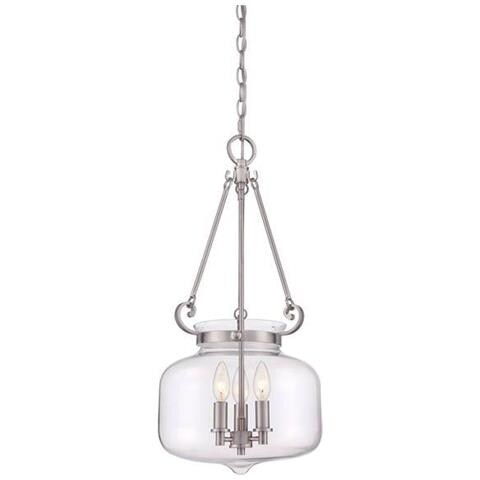 Quoizel Qz / pennstat / m Bn - Lampadario Da Soffitto, Grande, In Nichel, 33 X 33 X 59,7 Cm - Foto 2