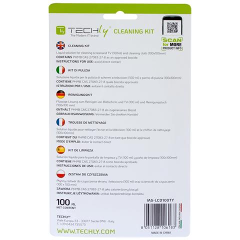 Kit di Pulizia per Monitor LCD 100ml con Panno Microfibra - Foto 2