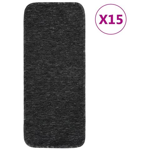 Tappetini Per Scale 15 Pz 60x25 Cm Antracite Rettangolari - Foto 1