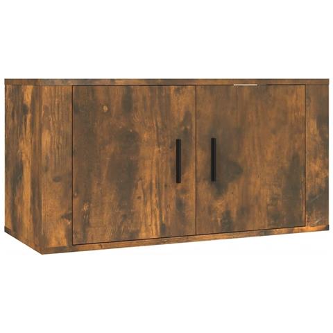 Mobili Porta Tv A Parete 2 Pz Rovere Fumo 80x34,5x40 Cm - Foto 8