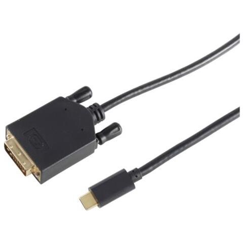 S-conn 10-58045 Adattatore Cavo Video Nero Dvi-d Usb C Da 3 M (10-58045) - Foto 1