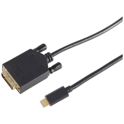 S-conn 10-58045 Adattatore Cavo Video Nero Dvi-d Usb C Da 3 M (10-58045) - Foto 2