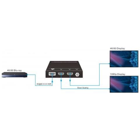 Vlhdmisp1x2 Ripartitore Video Hdmi 2x Hdmi (hdmi Splitter 1x2, 4k@ 60hz - Warranty: 36m) - Foto 1