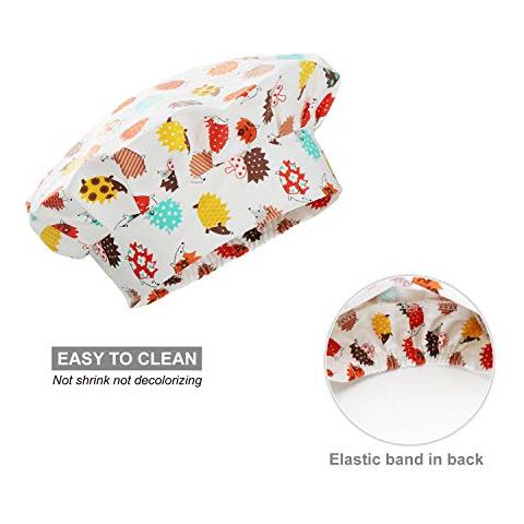 Set Di Grembiuli Per Bambini Con Cappello Da Cuoco, Graziosi Grembiuli Da Forno Per Bambini Con Tracolla Regolabile E Tasche Per Ragazze Ragazzi Che Cucinano Dolci E Dipingono Giardinaggio In 2 Misure (riccio Giallo, Grande) - Foto 2
