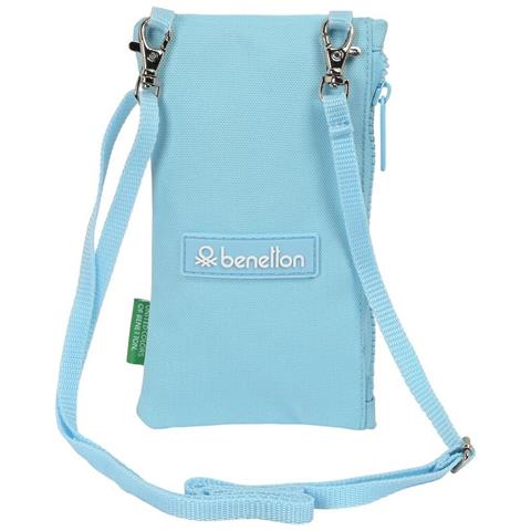 Portamonete Benetton Sequins Custodia Per Cellulare Azzurro Chiaro - Foto 2