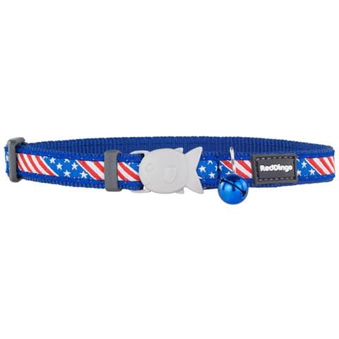 Collare Per Gatti Us Flag 20-32 Cm Azzurro - Foto 1