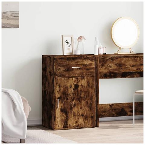 Armadietto Rovere Fumo 56,5x39x90 Cm In Legno Multistrato - Foto 3