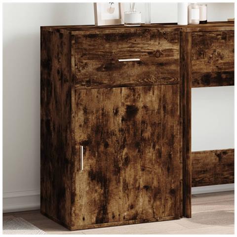 Armadietto Rovere Fumo 56,5x39x90 Cm In Legno Multistrato - Foto 1