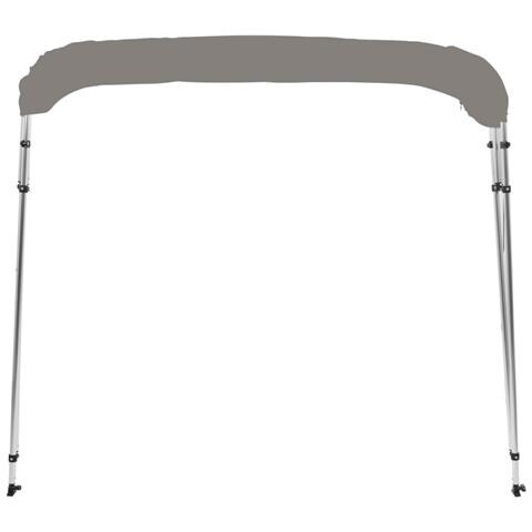 Bimini di Prua con Tendalino 4 Archi Grigio 243x180x137 cm - Foto 10