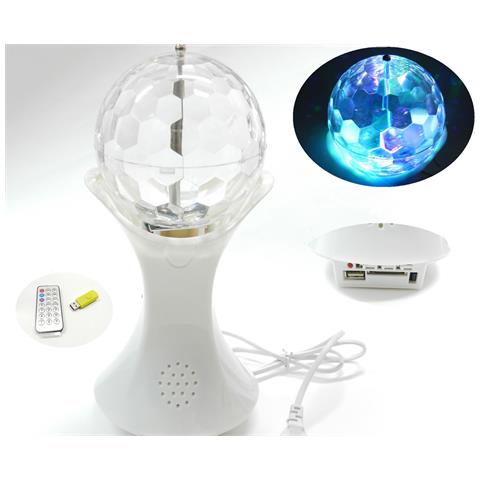 Proiettore Luci Coppa Mondiale Led Discoteca Rgb A Sfera Multicolore Usb Sd Card - Foto 1