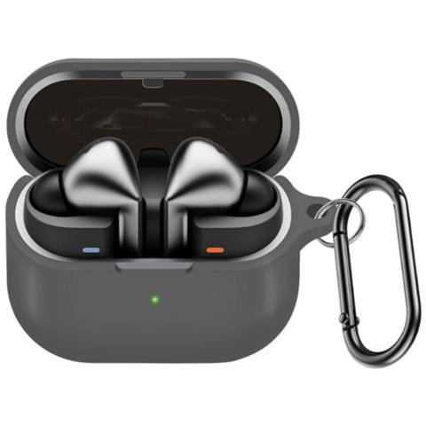 Custodia Protettiva In Silicone Per Samsung Galaxy Buds3/buds3 Pro Con Moschettone Grey - Foto 1