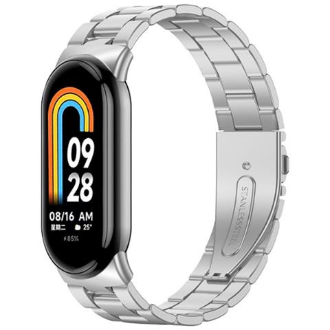 Cinturino In Metallo Per Xiaomi Mi Band 8 Silver - Foto 2