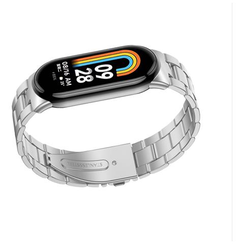 Cinturino In Metallo Per Xiaomi Mi Band 8 Silver - Foto 5