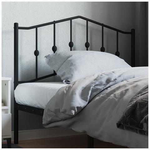 Testiera In Metallo Nero 107 Cm - Foto 1