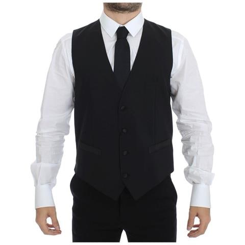 Blazer Gilet In Lana E Seta Elasticizzata Nera - It44 - Xs - Foto 1