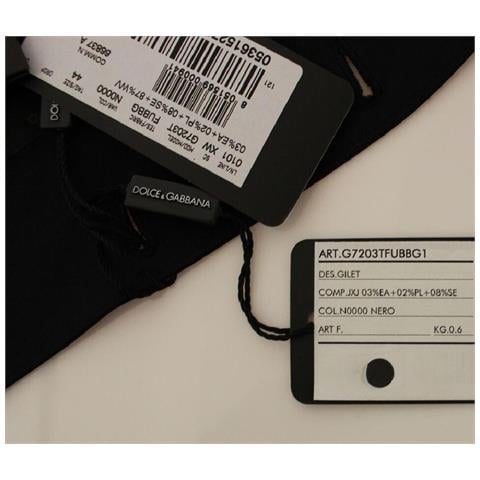 Blazer Gilet In Lana E Seta Elasticizzata Nera - It44 - Xs - Foto 5