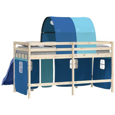 Tende Per Letto A Soppalco Con Tunnel Blu In Poliestere - Foto 2