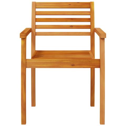 Sedie da Giardino 4 pz 59x55x85 cm Legno Massello di Acacia - Foto 10