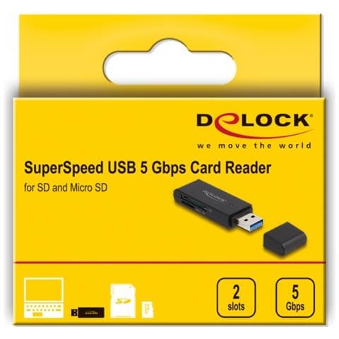 Lettore di schede SuperSpeed USB 5 Gbps per schede di memoria SD e Micro SD - Foto 5