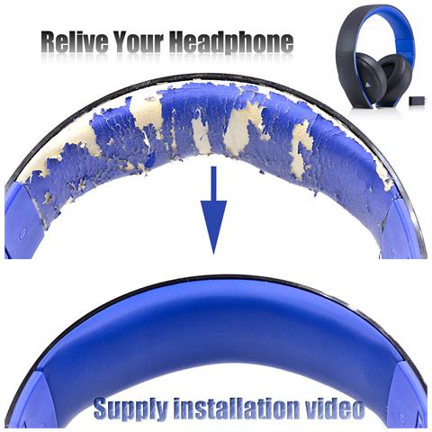 Fascia Di Ricambio Per Cuffie Wireless Sony Ps3 Ps4 7.1 Gold - Blu - Foto 2
