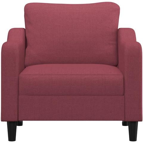 Poltrona Rosso Vino 60 Cm In Tessuto - Foto 3