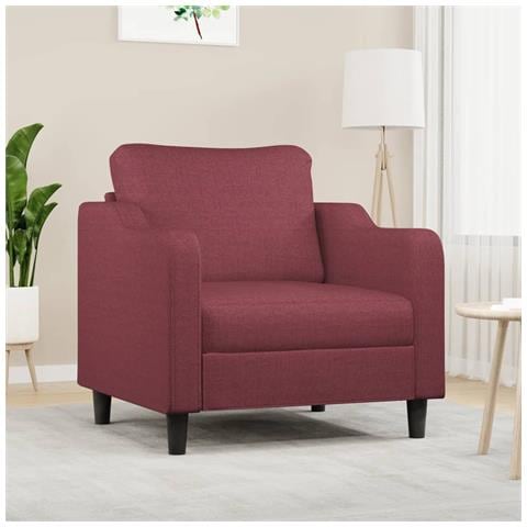 Poltrona Rosso Vino 60 Cm In Tessuto - Foto 1