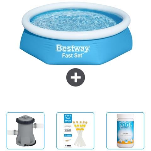 Piscina Fuori Terra - In Giro - 244x61 Cm - Blu - Include Accessori Coordinati Cb37 - Foto 1