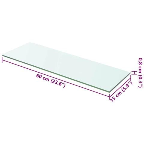 Mensole In Vetro Trasparente 2 Pz 60x15 Cm - Foto 4