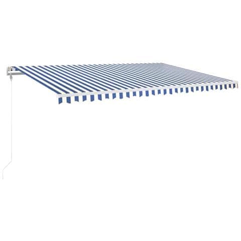 Tenda Automatica Con Sensore Vento E Led 500x350 Cm Blu Bianca - Foto 1