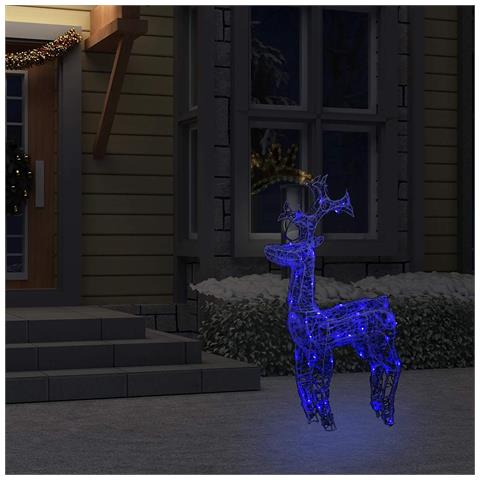 Lusso Casadino -  Renne E Slitta Decorazione Natale 90 Led 60x16x100 Cm Acrilico - Foto 2