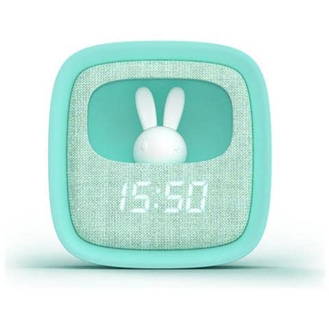 Sveglia Per Bambini Ricaricabile Usb-c 3 Allarmi Con Luce Notturna In Silicone, Turchese - Foto 1