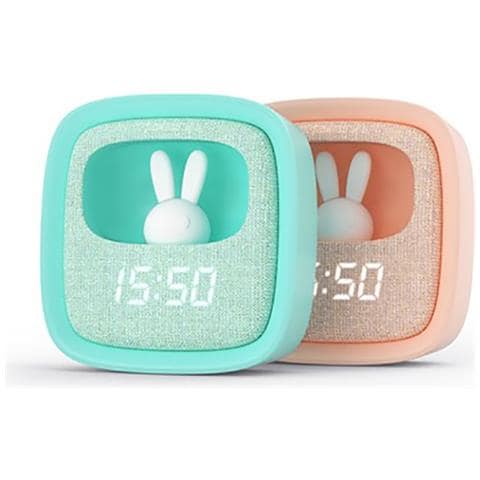 Sveglia Per Bambini Ricaricabile Usb-c 3 Allarmi Con Luce Notturna In Silicone, Turchese - Foto 5