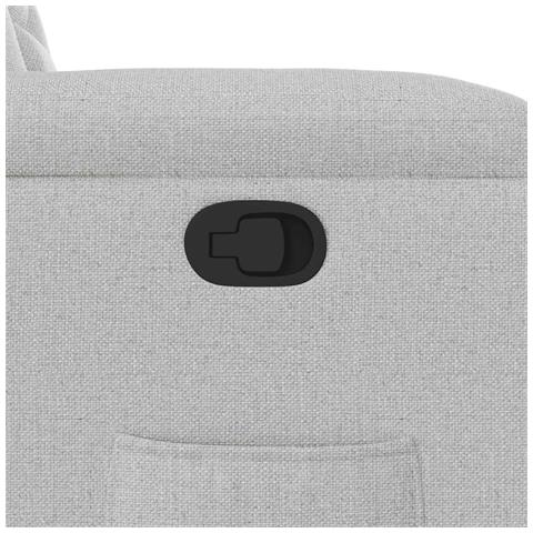 Poltrona Reclinabile in Tessuto Grigio Nuvola - Foto 9