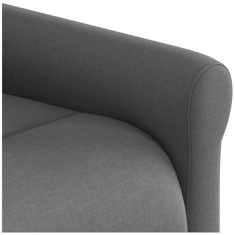 Poltrona Massaggiante Reclinabile Grigio Scuro in Tessuto - Foto 9