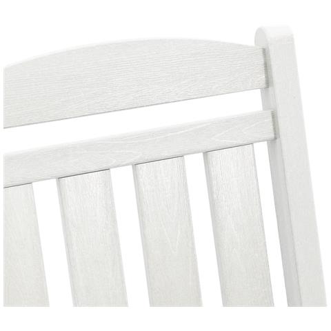 Sedia a dondolo da giardino Bianca 70x92x108 cm HDPE - Foto 9