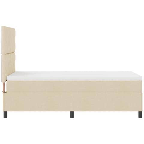 Rete a Molle con Materasso Crema 100x200 cm Tessuto - Foto 9